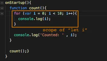 let variable scope.