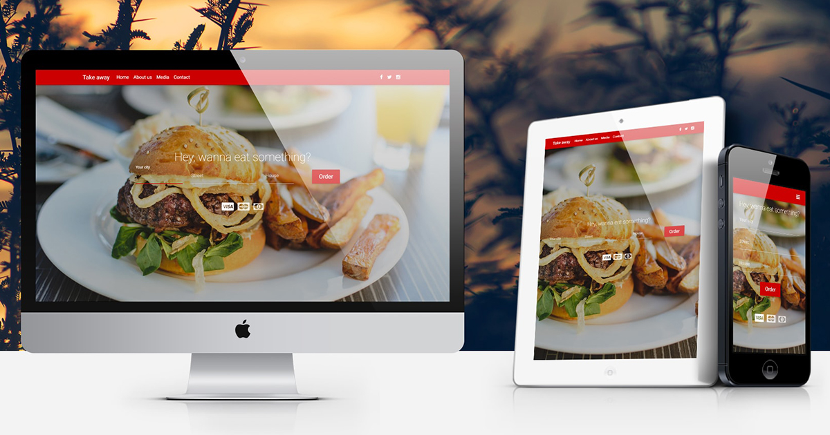 Bootstrap Food Order Homepage - Material Design for Bootstrap
